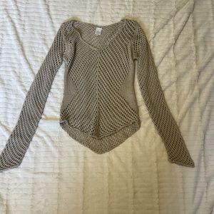 Long Sleeve Beige French Top